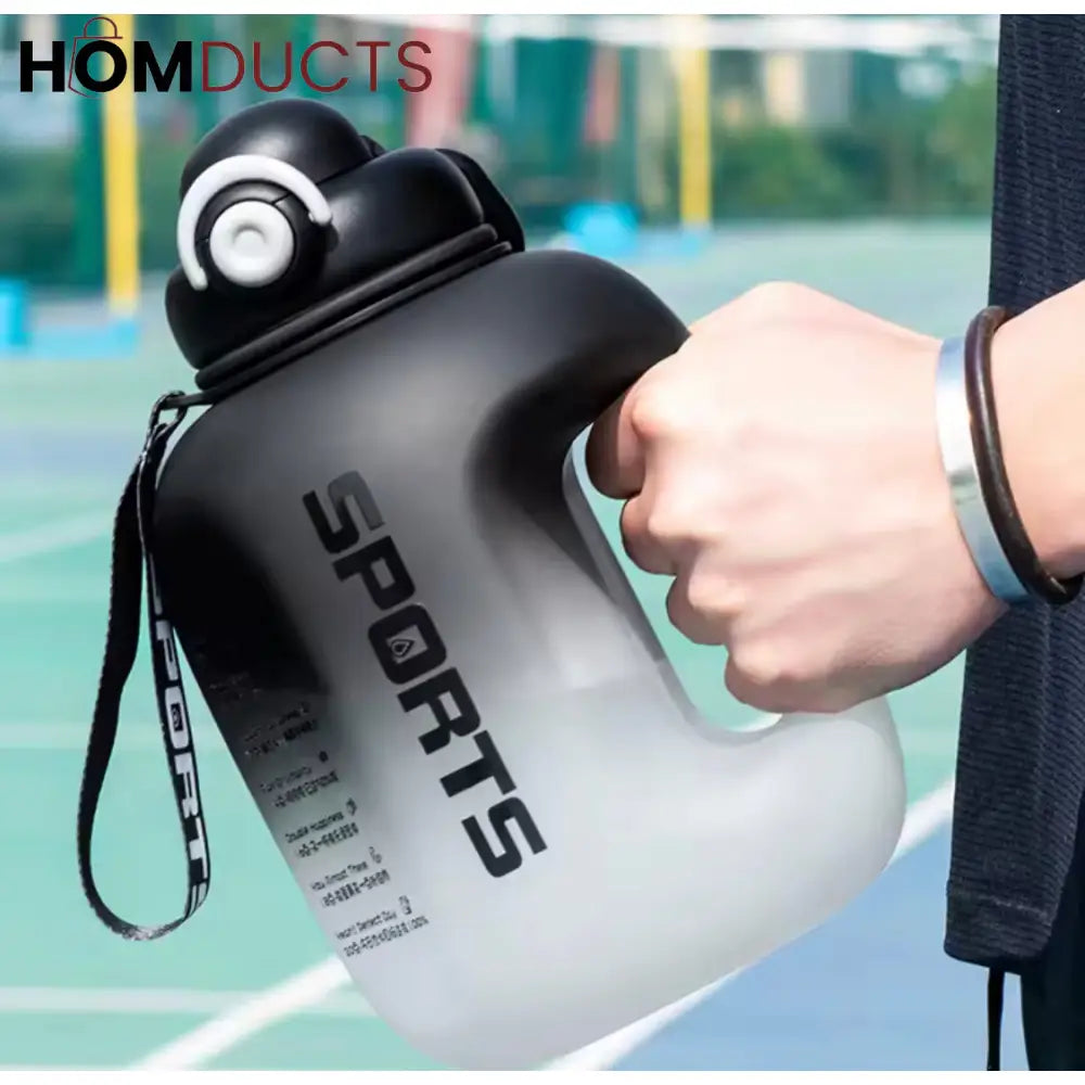 Large Capacity Gradient Sport Water Bottle - Portable, Reusable & BPA-Free Gym & Travel Drink Cup
