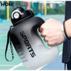 Large Capacity Gradient Sport Water Bottle - Portable, Reusable & BPA-Free Gym & Travel Drink Cup