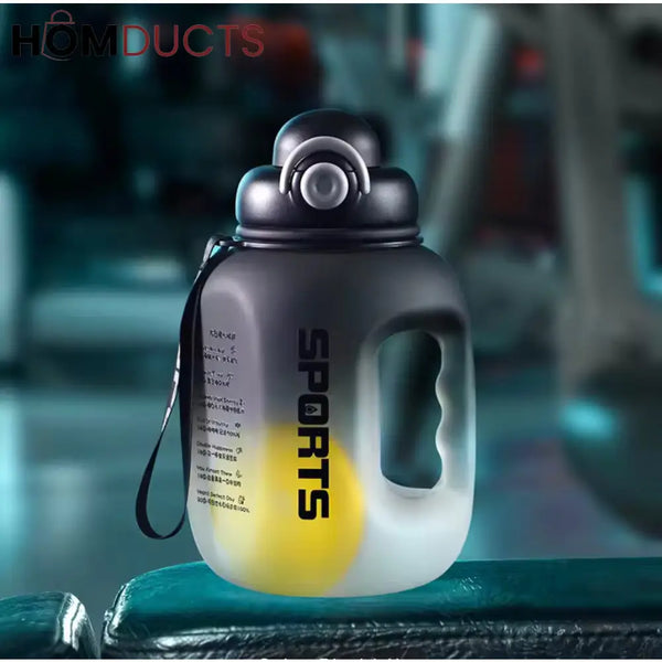 Large Capacity Gradient Sport Water Bottle - Portable, Reusable & BPA-Free Gym & Travel Drink Cup