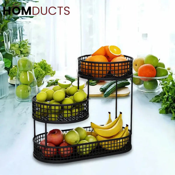 Large Capacity Iron Fruit Basket (Imported)