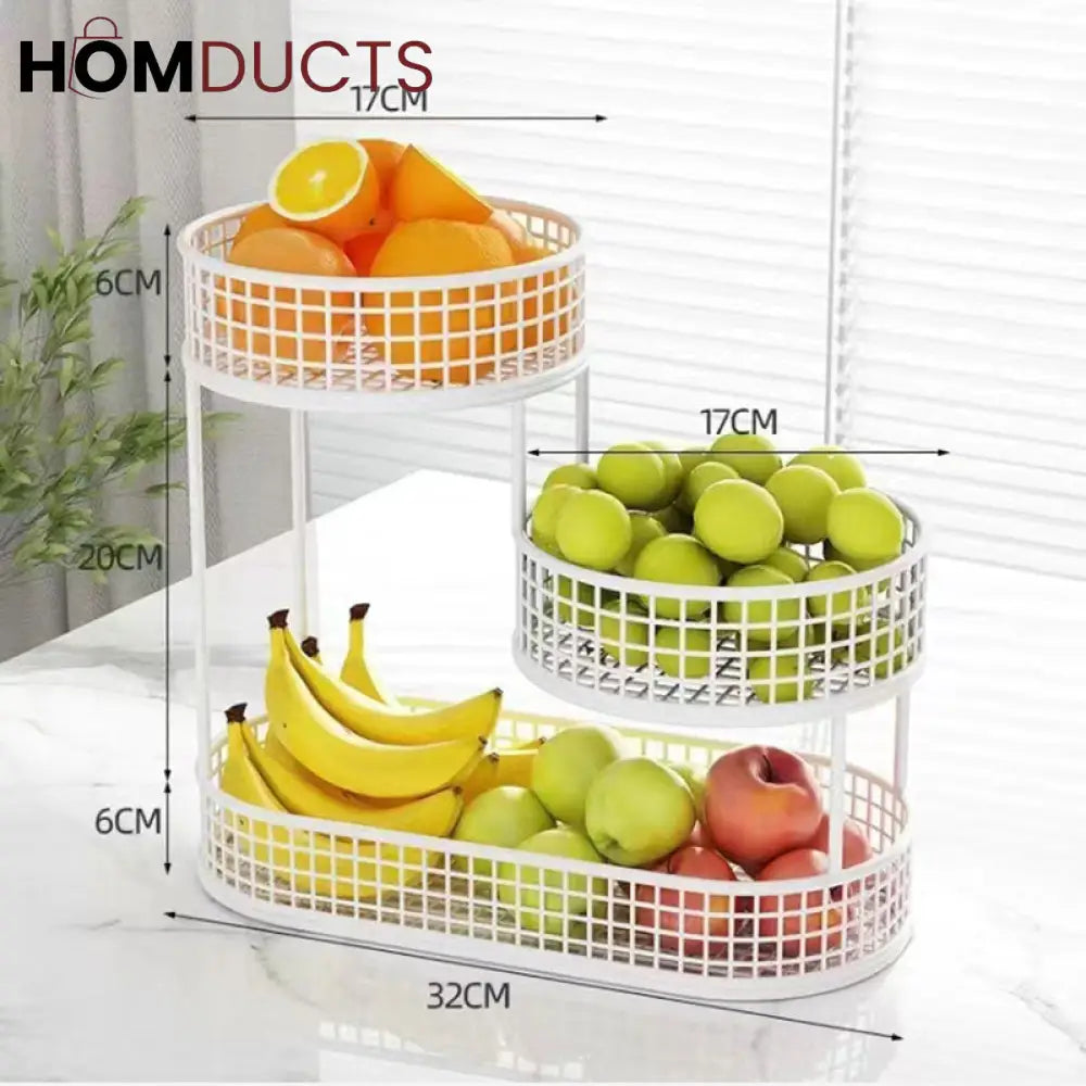 Large Capacity Iron Fruit Basket (Imported)