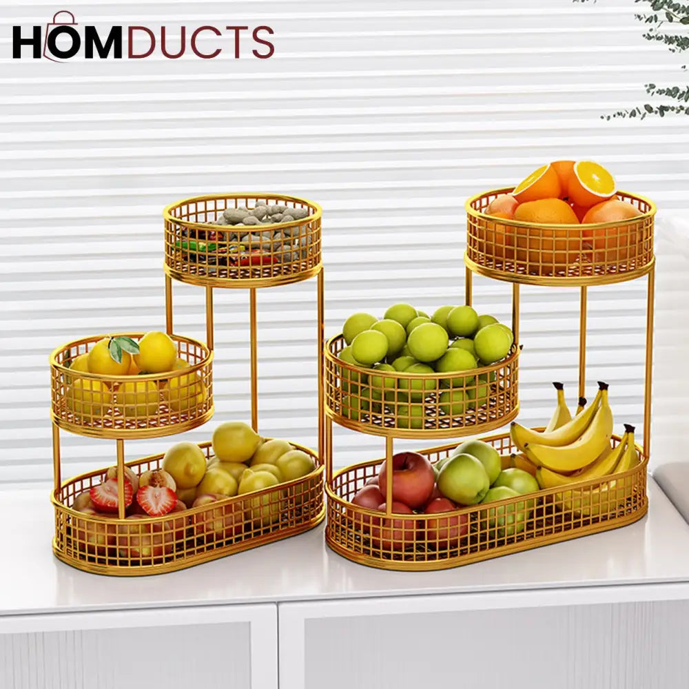 Large Capacity Iron Fruit Basket (Imported)