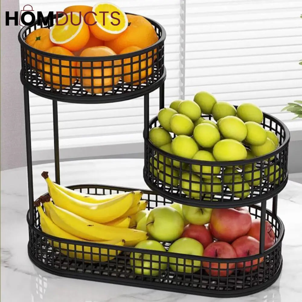 Large Capacity Iron Fruit Basket (Imported)