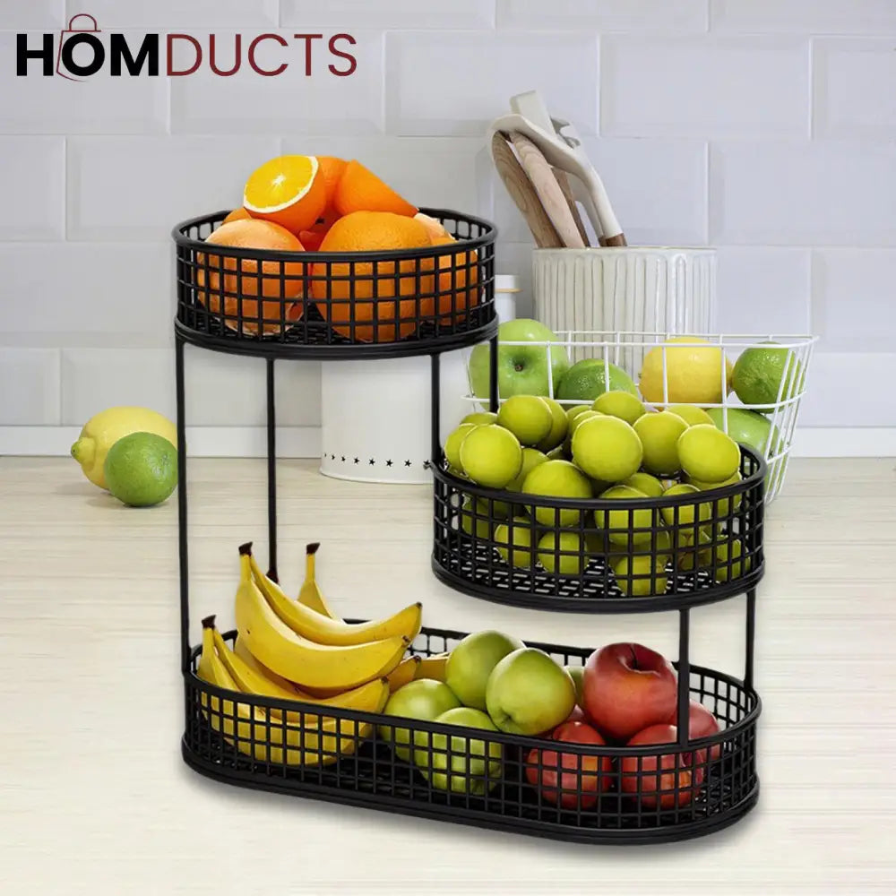 Large Capacity Iron Fruit Basket (Imported)