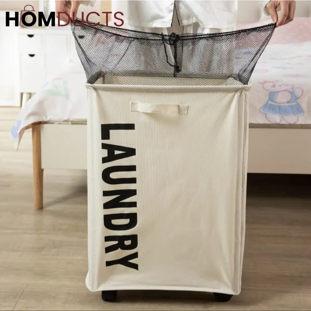 Large Capacity Laundry Basket With Wheels