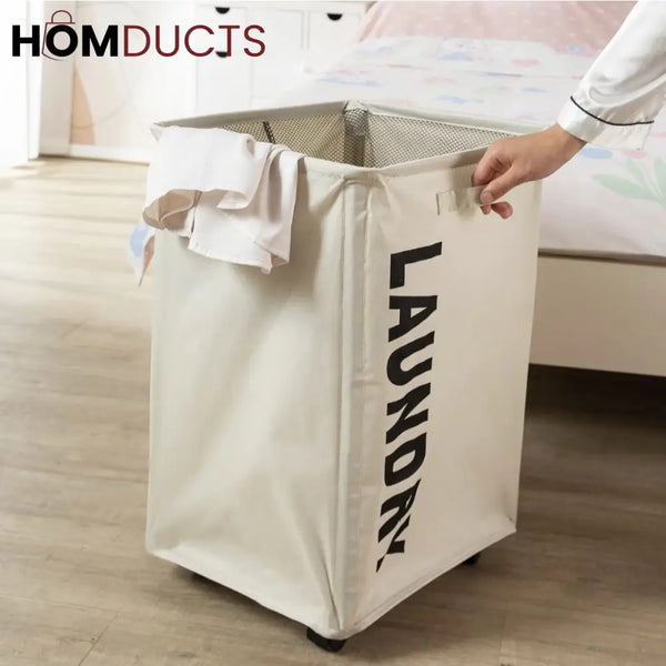Large Capacity Laundry Basket With Wheels