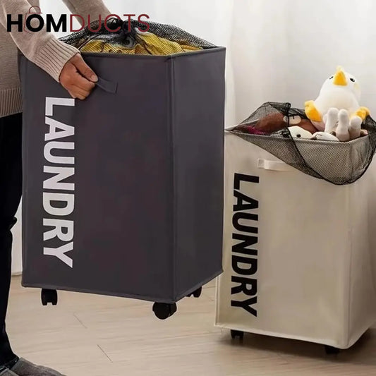 Large Capacity Laundry Basket With Wheels