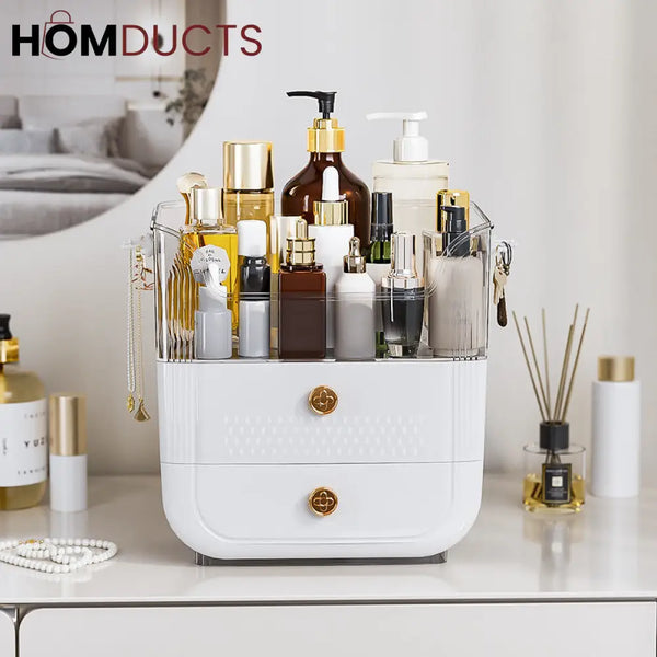 Large-Capacity Makeup Storage Box & Vanity Organizer for Skincare & Jewelry