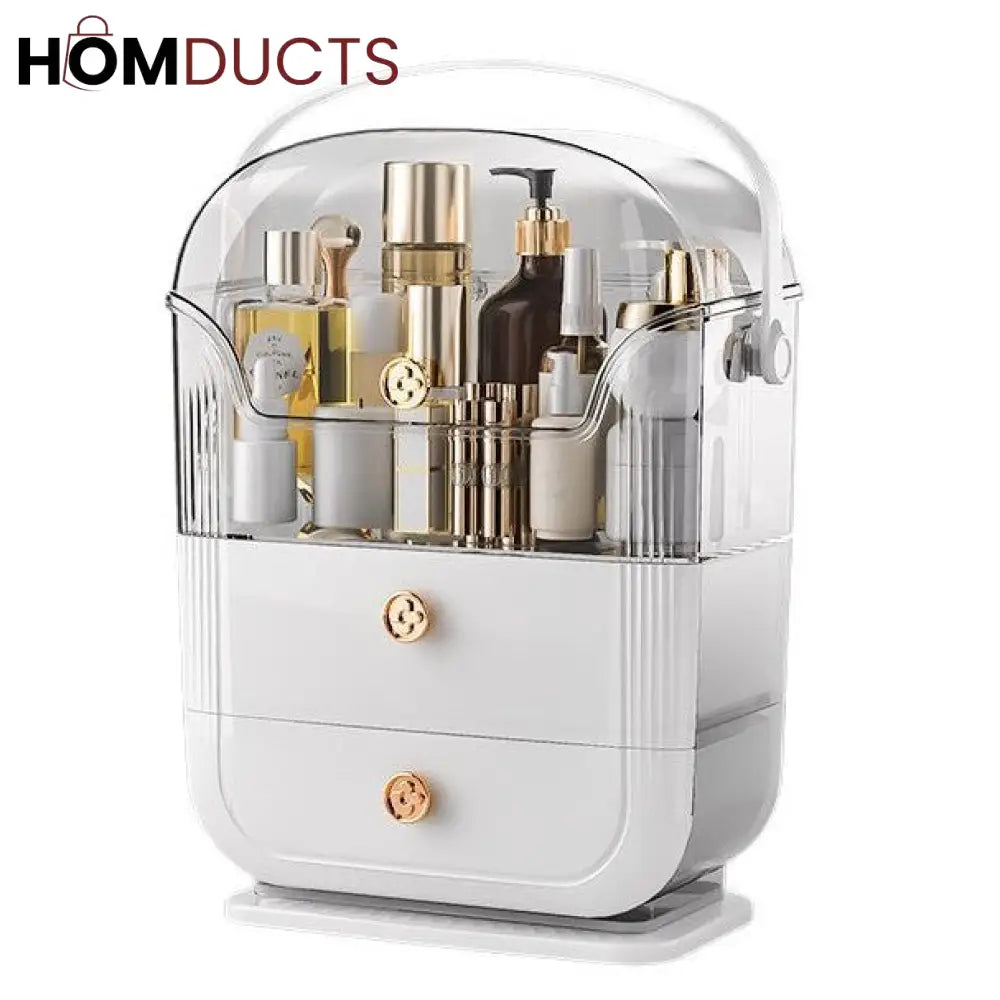 Large-Capacity Makeup Storage Box & Vanity Organizer for Skincare & Jewelry