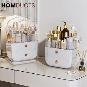 Large-Capacity Makeup Storage Box & Vanity Organizer for Skincare & Jewelry