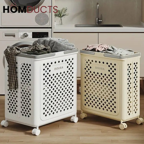 Large Capacity Movable Folding Laundry Basket