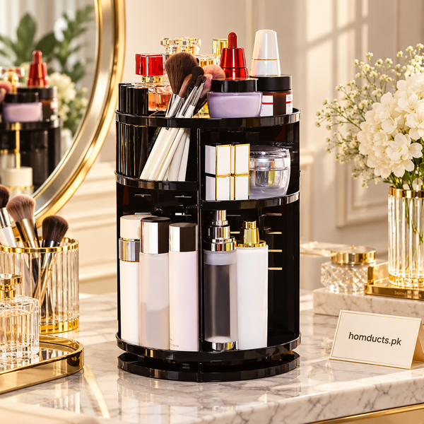 Adjustable 360° Rotating Cosmetic Organizer | Homducts.pk