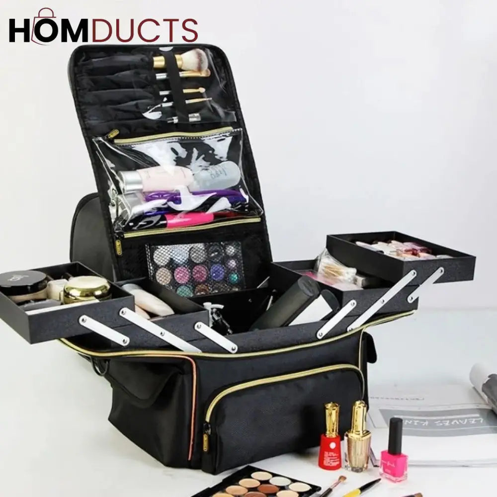 Large Capacity Women Travel Cosmetic Organizer Suitcase J & C