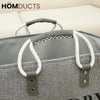 Large Waterproof Laundry Basket with Stylish Leather Handles