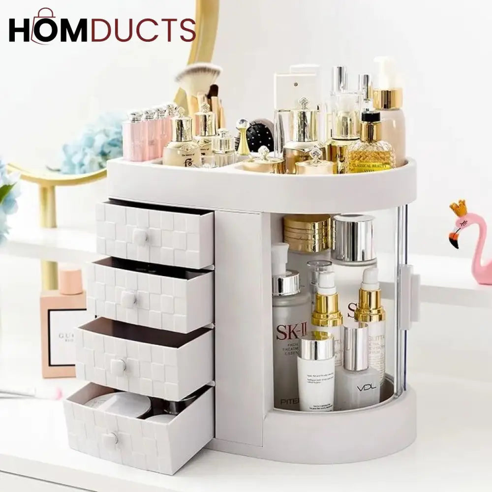 Largest Capacity Cosmetic Organizer With Drawer J & C