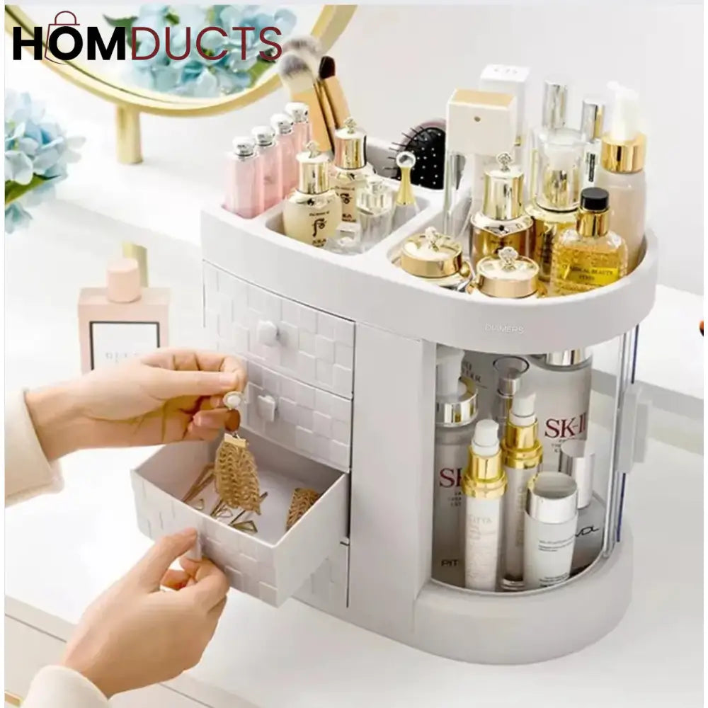 Largest Capacity Cosmetic Organizer With Drawer J & C