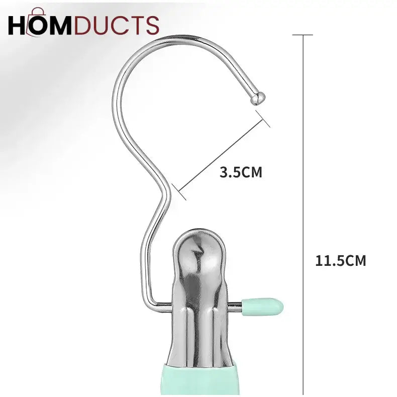 Laundry Hanging Hooks Clothes Pin For Closet Organizer (Pair)