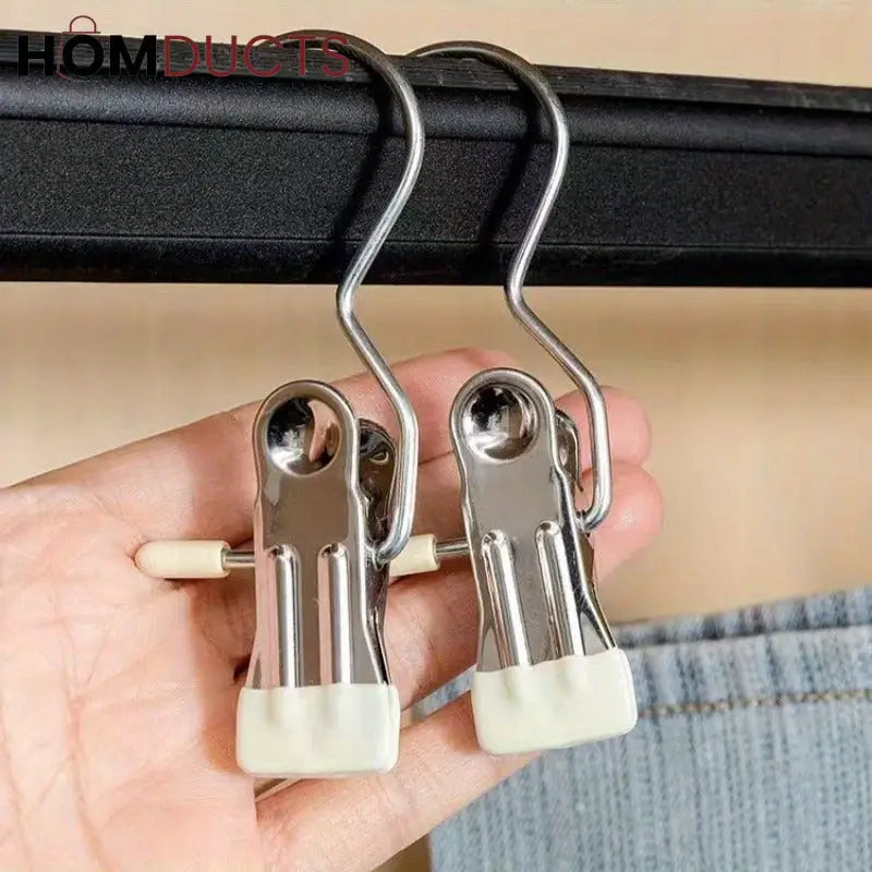 Laundry Hanging Hooks Clothes Pin For Closet Organizer (Pair)