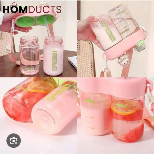 Leak-Proof Kids Sippy Cup with High Capacity - BPA-Free & Portable Cartoon Design