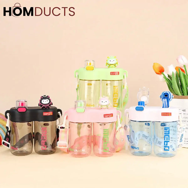 Leak-Proof Kids Sippy Cup with High Capacity - BPA-Free & Portable Cartoon Design