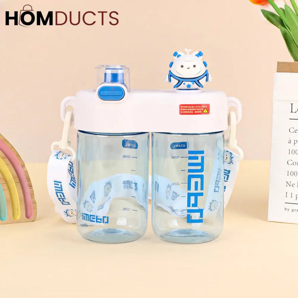 Leak-Proof Kids Sippy Cup with High Capacity - BPA-Free & Portable Cartoon Design