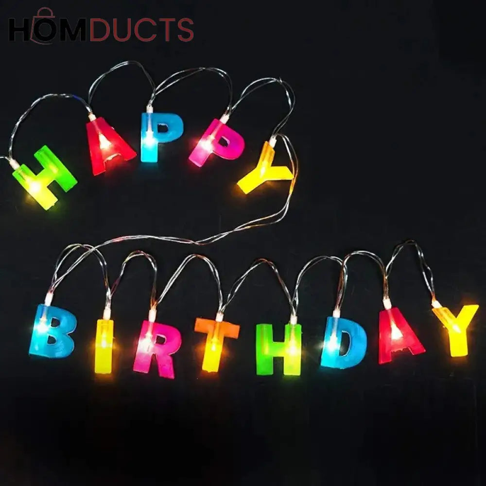 Led Happy Birthday String Light