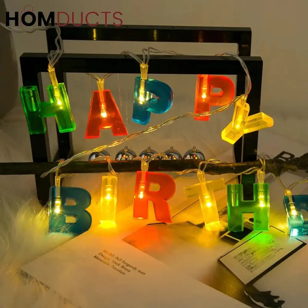 Led Happy Birthday String Light