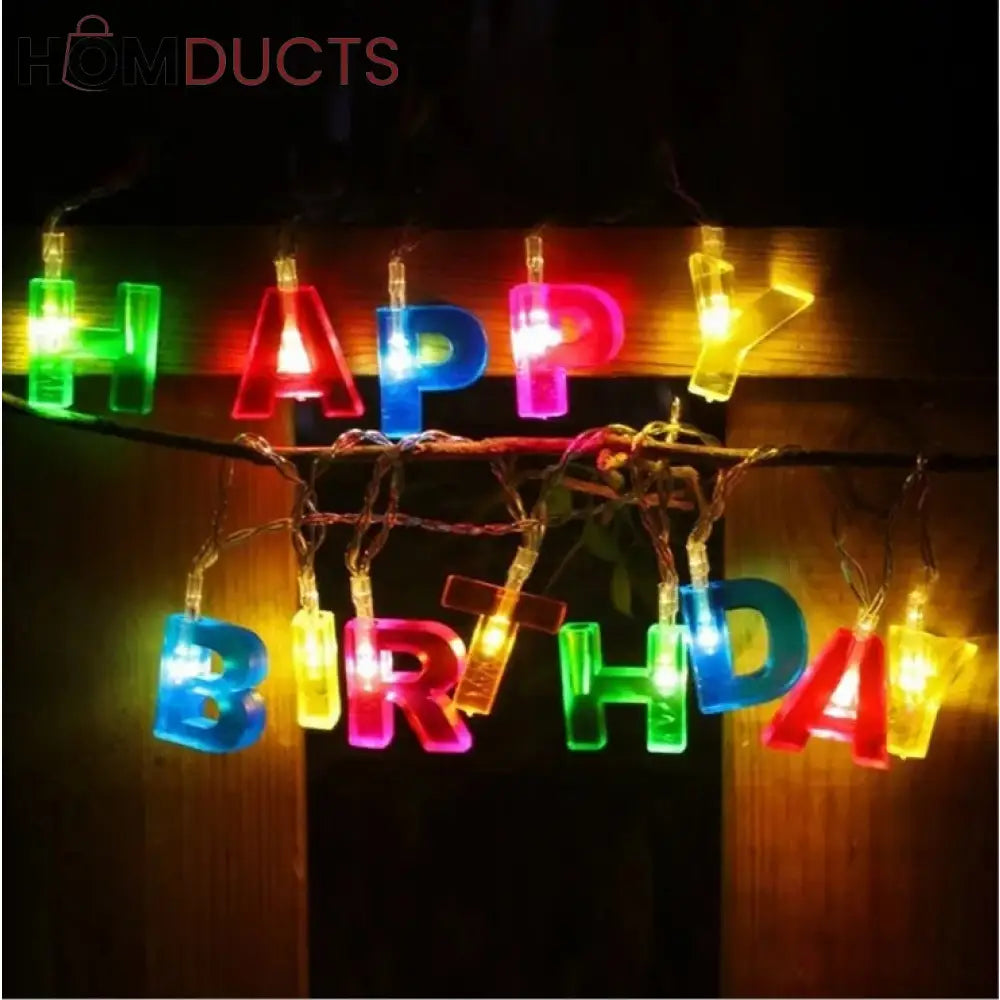 Led Happy Birthday String Light