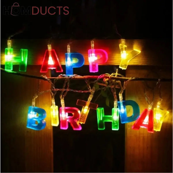 Led Happy Birthday String Light