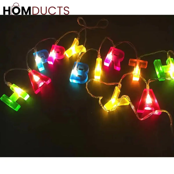 Led Happy Birthday String Light