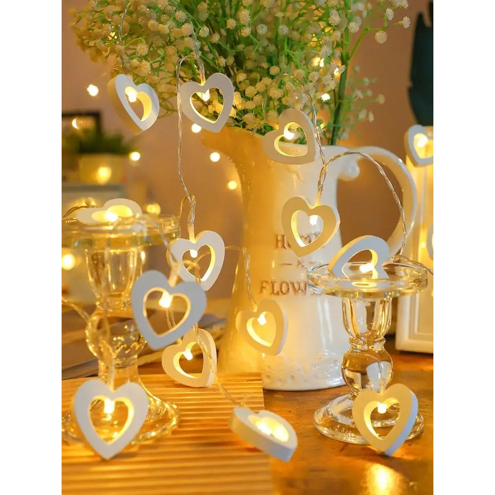 Led Heart Shape Wooden String Light (20)