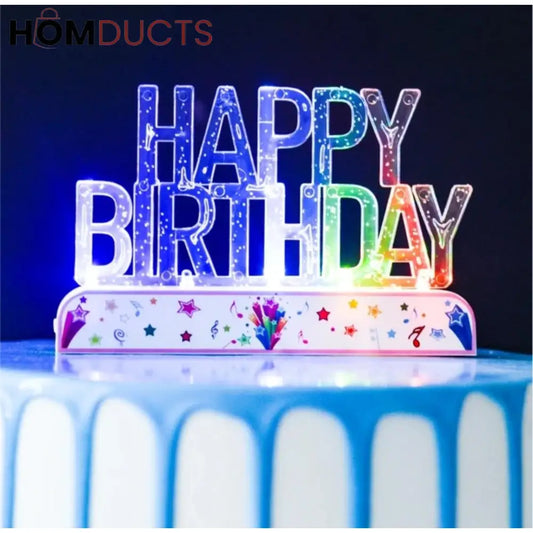 Led Multicolor Happy Birthday Candel