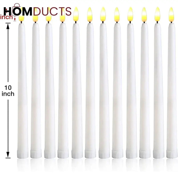 LED Twisted Taper Candle – 1pc Flameless Ivory Candle with Realistic Warm Glow