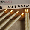 LED Twisted Taper Candle – 1pc Flameless Ivory Candle with Realistic Warm Glow