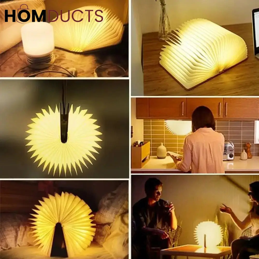 Led Wooden Book Lamp