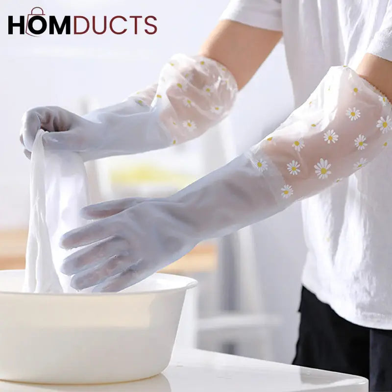 Long Size Silicone Dishwashing Gloves