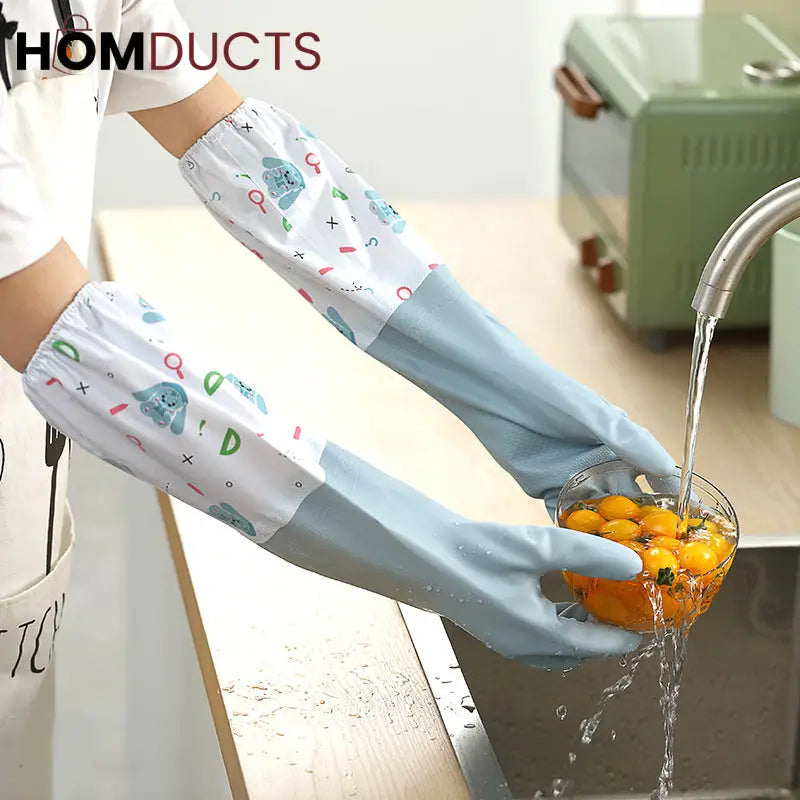 Long Size Silicone Dishwashing Gloves