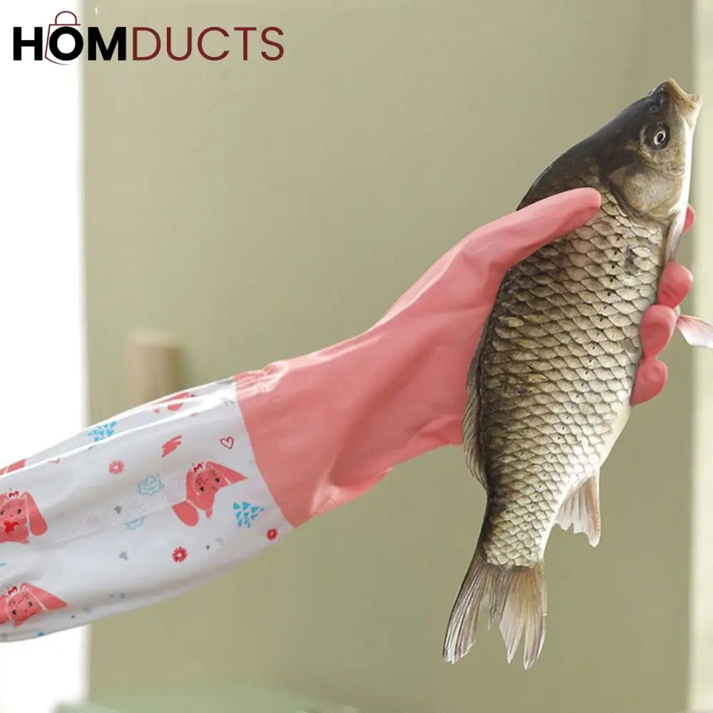 Long Size Silicone Dishwashing Gloves