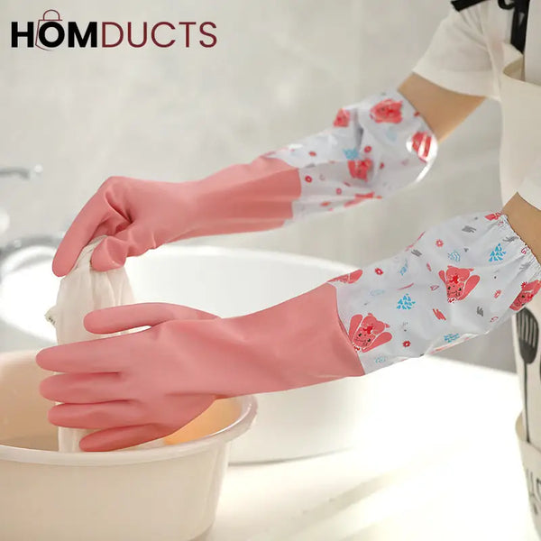 Long Size Silicone Dishwashing Gloves