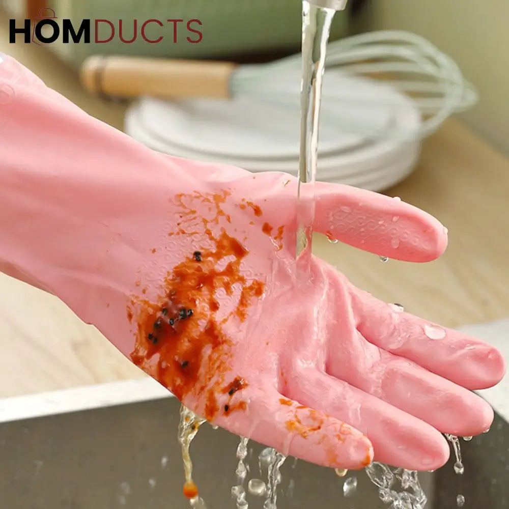 Long Size Silicone Dishwashing Gloves