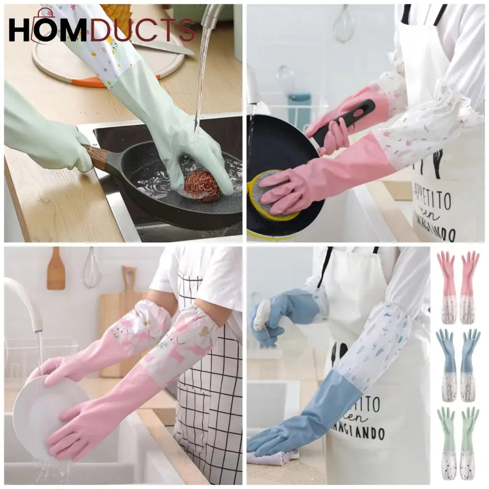 Long Size Silicone Dishwashing Gloves