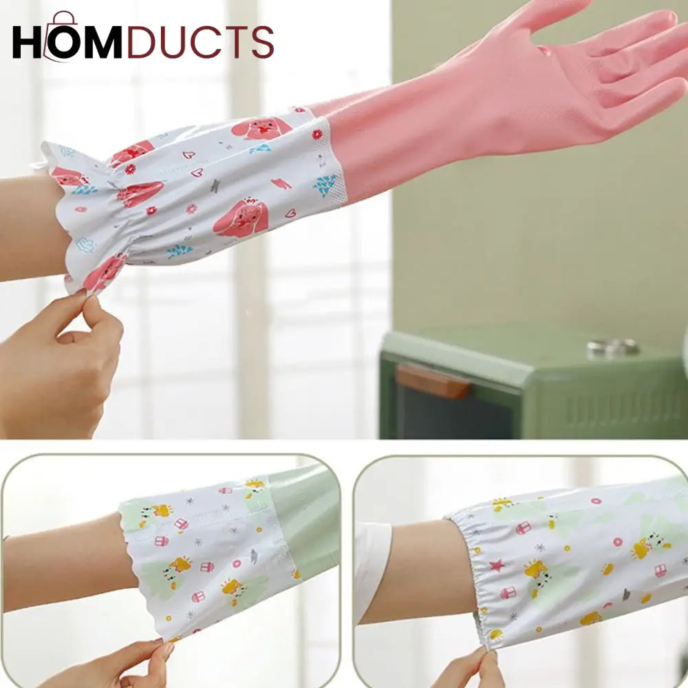 Long Size Silicone Dishwashing Gloves