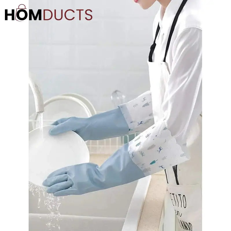 Long Size Silicone Dishwashing Gloves