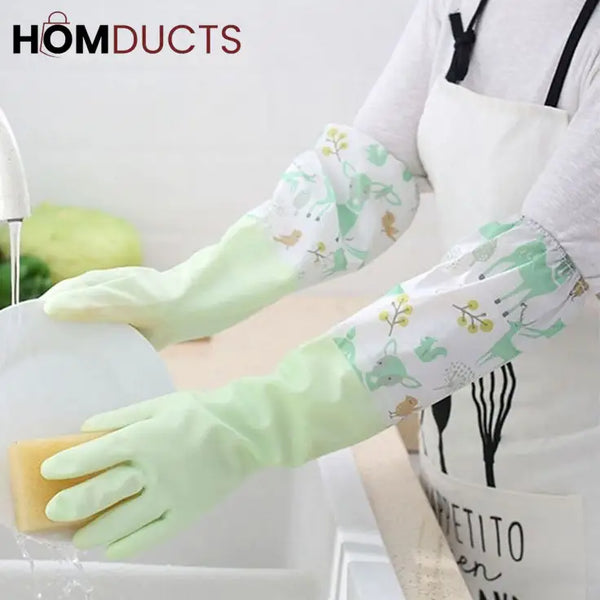 Long Size Silicone Dishwashing Gloves