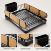 Premium Expandable Dish Drying Rack – Silver & Dark Grey product features