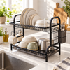 Premium Expandable Dish Drying Rack – Silver & Dark Grey lifestyle view