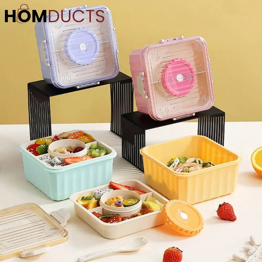 Lunch Box With Separate Partition (Microwave Safe)