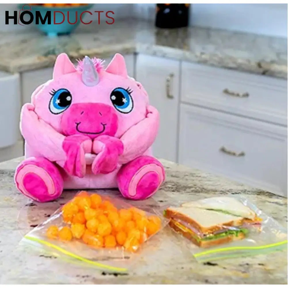 Lunch Pets Plush Kids’ Lunch Box – Cute & Insulated Animal Shaped Bag