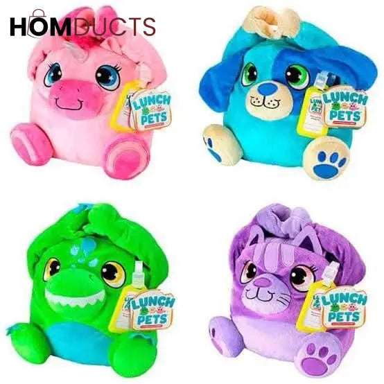 Lunch Pets Plush Kids’ Lunch Box – Cute & Insulated Animal Shaped Bag