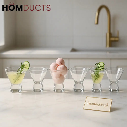 Luxe Dessert & Cocktail Glass Set – 6 Pcs (180ml Each)
